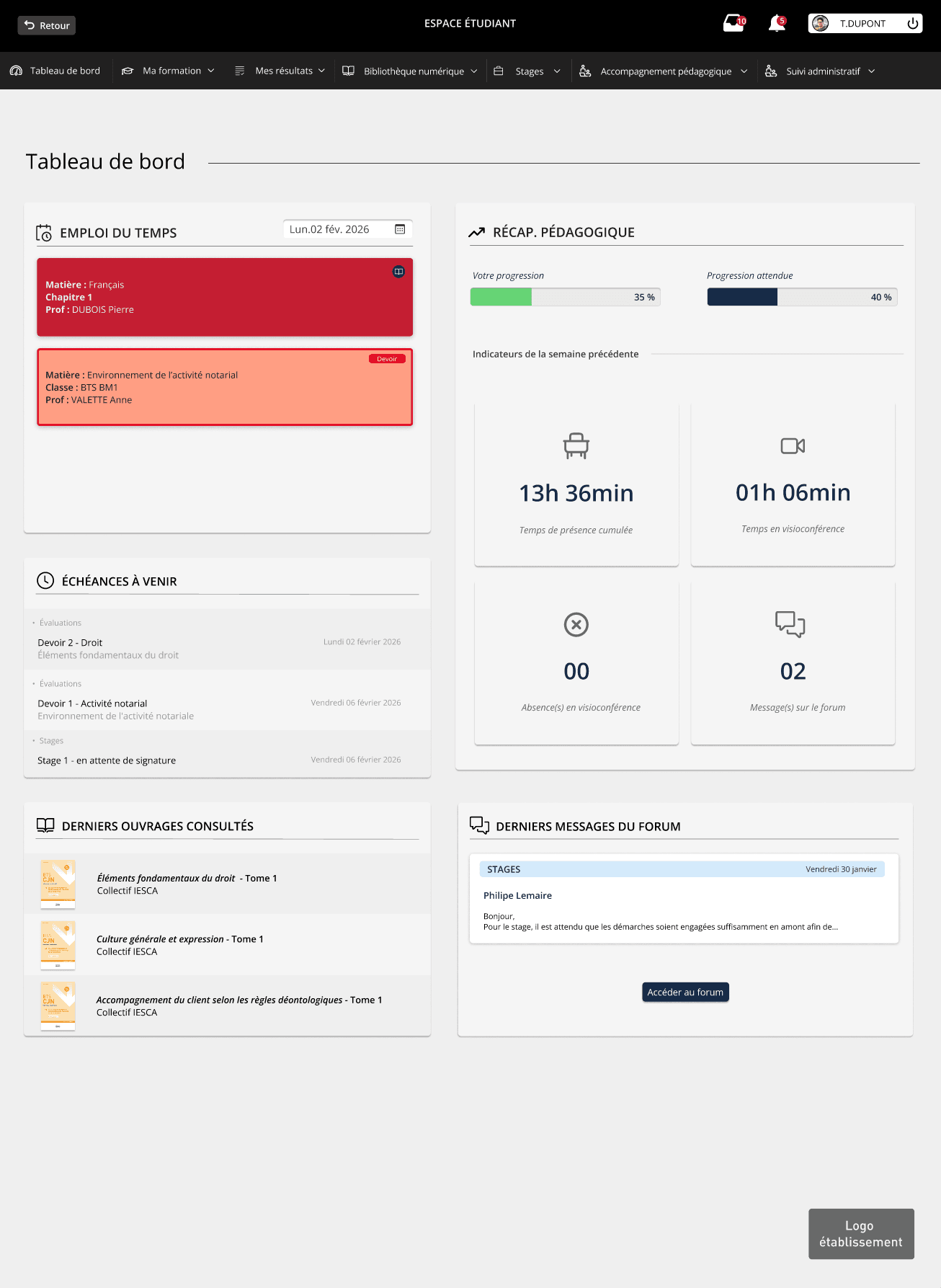 Aperçu portail-etudiants